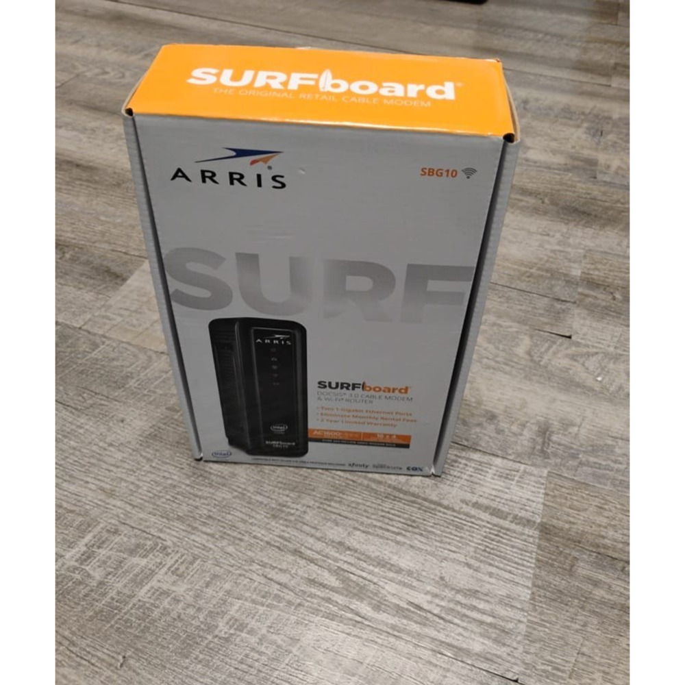 ARRIS SURFboard SBG10 DOCSIS 3.0 Cable Modem & AC1600 Dual Band black